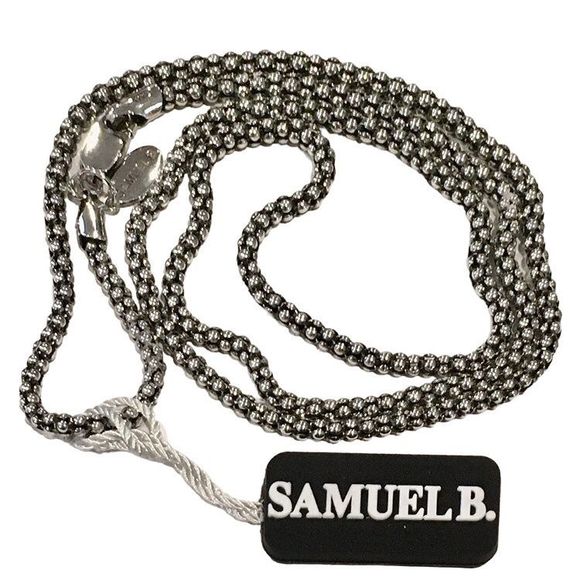 SAMUEL B Sterling Silver 925 Oxidized Popcorn Necklace 24 inches 3mm NWT - Picture 2 of 12